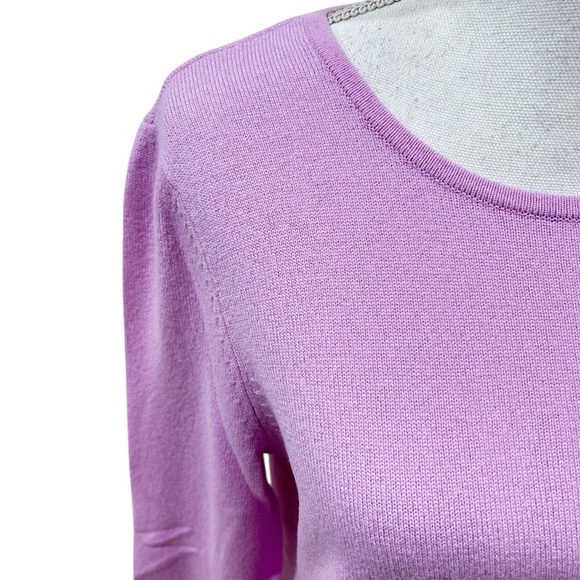Lilly Pulitzer rica cashmere lilac Gray colorblock Crew Neck sweater medium - Picture 9 of 13